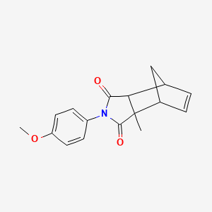 molecular formula C17H17NO3 B11644711 2-(4-methoxyphenyl)-3a-methyl-3a,4,7,7a-tetrahydro-1H-4,7-methanoisoindole-1,3(2H)-dione 