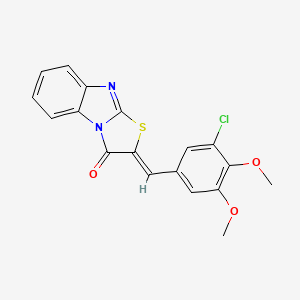 (2Z)-2-(3-chloro-4,5-dimethoxybenzylidene)[1,3]thiazolo[3,2-a]benzimidazol-3(2H)-one