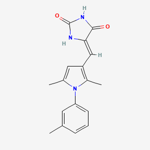 (5Z)-5-[[2,5-dimethyl-1-(3-methylphenyl)pyrrol-3-yl]methylidene]imidazolidine-2,4-dione