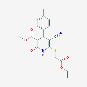 Methyl 5-cyano-6-[(2-ethoxy-2-oxoethyl)sulfanyl]-4-(4-methylphenyl)-2-oxo-1,2,3,4-tetrahydropyridine-3-carboxylate