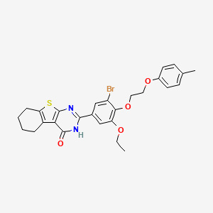 2-{3-bromo-5-ethoxy-4-[2-(4-methylphenoxy)ethoxy]phenyl}-5,6,7,8-tetrahydro[1]benzothieno[2,3-d]pyrimidin-4(3H)-one