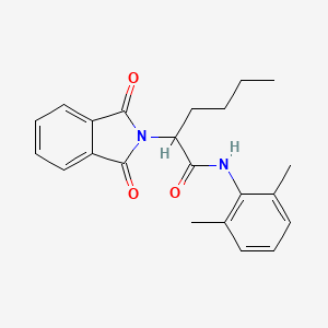 molecular formula C22H24N2O3 B11644827 N-(2,6-dimethylphenyl)-2-(1,3-dioxo-1,3-dihydro-2H-isoindol-2-yl)hexanamide 