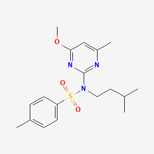 N-(4-methoxy-6-methylpyrimidin-2-yl)-4-methyl-N-(3-methylbutyl)benzenesulfonamide