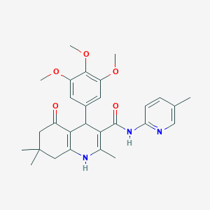 2,7,7-trimethyl-N-(5-methyl-2-pyridinyl)-5-oxo-4-(3,4,5-trimethoxyphenyl)-1,4,5,6,7,8-hexahydro-3-quinolinecarboxamide