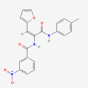 N-{(1E)-1-(furan-2-yl)-3-[(4-methylphenyl)amino]-3-oxoprop-1-en-2-yl}-3-nitrobenzamide