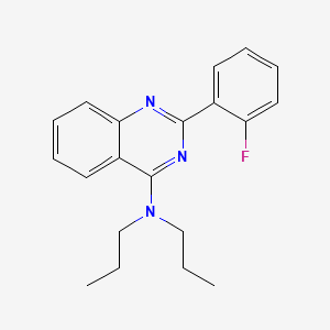 molecular formula C20H22FN3 B11644848 2-(2-fluorophenyl)-N,N-dipropylquinazolin-4-amine 