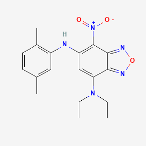 N~6~-(2,5-dimethylphenyl)-N~4~,N~4~-diethyl-7-nitro-2,1,3-benzoxadiazole-4,6-diamine