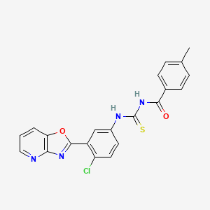 molecular formula C21H15ClN4O2S B11644888 N-{[4-chloro-3-([1,3]oxazolo[4,5-b]pyridin-2-yl)phenyl]carbamothioyl}-4-methylbenzamide 