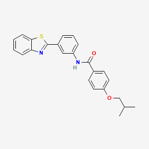 molecular formula C24H22N2O2S B11644914 N-[3-(1,3-benzothiazol-2-yl)phenyl]-4-(2-methylpropoxy)benzamide CAS No. 5533-14-2