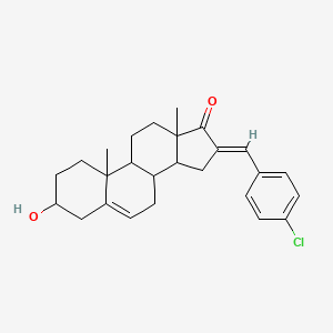 molecular formula C26H31ClO2 B11644961 16-(4-Chlorobenzylidene)-3-hydroxyandrost-5-en-17-one 