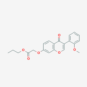 molecular formula C21H20O6 B11644992 propyl {[3-(2-methoxyphenyl)-4-oxo-4H-chromen-7-yl]oxy}acetate 