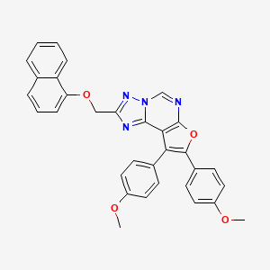 8,9-Bis(4-methoxyphenyl)-2-[(naphthalen-1-yloxy)methyl]furo[3,2-e][1,2,4]triazolo[1,5-c]pyrimidine