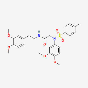 2-[N-(3,4-Dimethoxyphenyl)4-methylbenzenesulfonamido]-N-[2-(3,4-dimethoxyphenyl)ethyl]acetamide