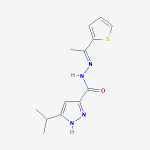 3-Isopropyl-N'-(1-(thiophen-2-yl)ethylidene)-1H-pyrazole-5-carbohydrazide