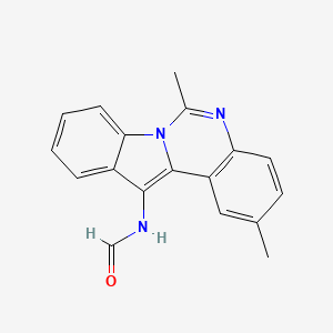 N-(2,6-dimethylindolo[1,2-c]quinazolin-12-yl)formamide