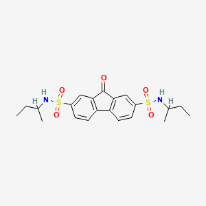 molecular formula C21H26N2O5S2 B11645106 N,N'-di(butan-2-yl)-9-oxo-9H-fluorene-2,7-disulfonamide 