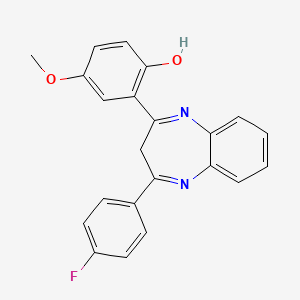 2-[4-(4-fluorophenyl)-3H-1,5-benzodiazepin-2-yl]-4-methoxyphenol