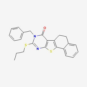 13-benzyl-14-propylsulfanyl-17-thia-13,15-diazatetracyclo[8.7.0.02,7.011,16]heptadeca-1(10),2,4,6,11(16),14-hexaen-12-one