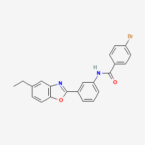 molecular formula C22H17BrN2O2 B11645184 4-bromo-N-[3-(5-ethyl-1,3-benzoxazol-2-yl)phenyl]benzamide 