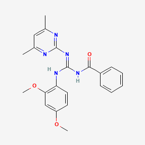 N-[(Z)-[(2,4-Dimethoxyphenyl)amino][(4,6-dimethylpyrimidin-2-YL)amino]methylidene]benzamide