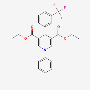 Diethyl 1-(4-methylphenyl)-4-[3-(trifluoromethyl)phenyl]-1,4-dihydropyridine-3,5-dicarboxylate