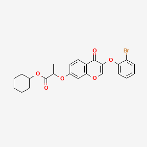 cyclohexyl 2-{[3-(2-bromophenoxy)-4-oxo-4H-chromen-7-yl]oxy}propanoate