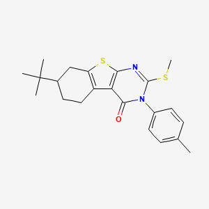 7-tert-butyl-3-(4-methylphenyl)-2-(methylsulfanyl)-5,6,7,8-tetrahydro[1]benzothieno[2,3-d]pyrimidin-4(3H)-one