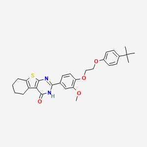 2-{4-[2-(4-tert-butylphenoxy)ethoxy]-3-methoxyphenyl}-5,6,7,8-tetrahydro[1]benzothieno[2,3-d]pyrimidin-4(3H)-one