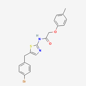 molecular formula C19H17BrN2O2S B11645383 N-[5-(4-bromobenzyl)-1,3-thiazol-2-yl]-2-(4-methylphenoxy)acetamide 