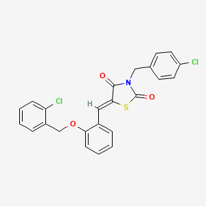 (5Z)-3-(4-chlorobenzyl)-5-{2-[(2-chlorobenzyl)oxy]benzylidene}-1,3-thiazolidine-2,4-dione