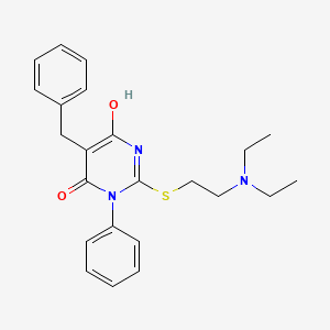 5-benzyl-2-{[2-(diethylamino)ethyl]sulfanyl}-6-hydroxy-3-phenylpyrimidin-4(3H)-one