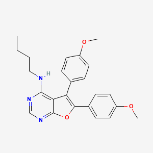 N-butyl-5,6-bis(4-methoxyphenyl)furo[2,3-d]pyrimidin-4-amine