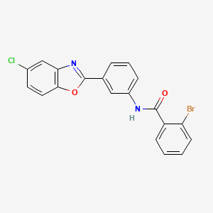 2-bromo-N-[3-(5-chloro-1,3-benzoxazol-2-yl)phenyl]benzamide