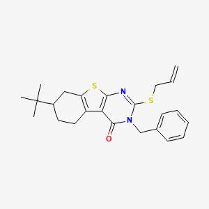 3-benzyl-7-tert-butyl-2-(prop-2-en-1-ylsulfanyl)-5,6,7,8-tetrahydro[1]benzothieno[2,3-d]pyrimidin-4(3H)-one