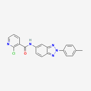 molecular formula C19H14ClN5O B11645500 2-chloro-N-[2-(4-methylphenyl)-2H-benzotriazol-5-yl]pyridine-3-carboxamide 