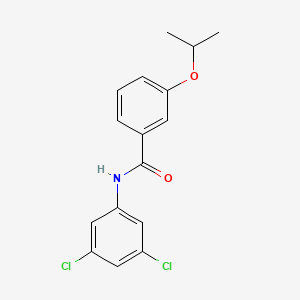 molecular formula C16H15Cl2NO2 B11645503 N-(3,5-dichlorophenyl)-3-(propan-2-yloxy)benzamide 