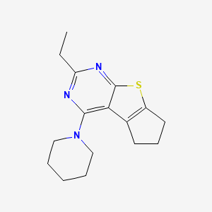 2-Ethyl-4-piperidino-6,7-dihydro-5H-cyclopenta[4,5]thieno[2,3-D]pyrimidine