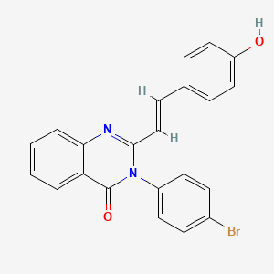 3-(4-bromophenyl)-2-[(E)-2-(4-hydroxyphenyl)ethenyl]quinazolin-4(3H)-one