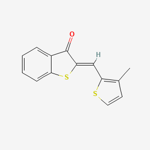 molecular formula C14H10OS2 B11645538 (2Z)-2-[(3-methylthiophen-2-yl)methylidene]-1-benzothiophen-3(2H)-one 