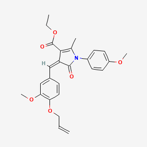 ethyl (4Z)-1-(4-methoxyphenyl)-4-[3-methoxy-4-(prop-2-en-1-yloxy)benzylidene]-2-methyl-5-oxo-4,5-dihydro-1H-pyrrole-3-carboxylate