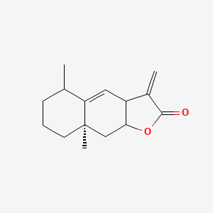 molecular formula C15H20O2 B11645569 5,8A-Dimethyl-3-methylidene-2H,3H,3AH,5H,6H,7H,8H,8AH,9H,9AH-naphtho[2,3-B]furan-2-one 