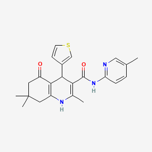 2,7,7-Trimethyl-N-(5-methyl-2-pyridinyl)-5-oxo-4-(3-thienyl)-1,4,5,6,7,8-hexahydro-3-quinolinecarboxamide