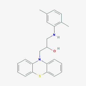 molecular formula C23H24N2OS B11645612 1-[(2,5-dimethylphenyl)amino]-3-(10H-phenothiazin-10-yl)propan-2-ol 