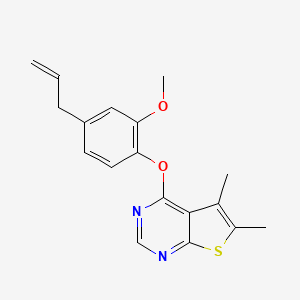 4-[2-Methoxy-4-(prop-2-en-1-yl)phenoxy]-5,6-dimethylthieno[2,3-d]pyrimidine