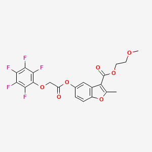 2-Methoxyethyl 2-methyl-5-{[(pentafluorophenoxy)acetyl]oxy}-1-benzofuran-3-carboxylate