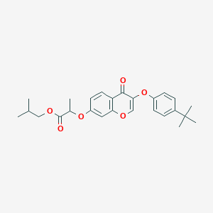 molecular formula C26H30O6 B11645640 2-methylpropyl 2-{[3-(4-tert-butylphenoxy)-4-oxo-4H-chromen-7-yl]oxy}propanoate 