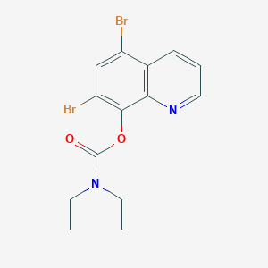 molecular formula C14H14Br2N2O2 B11645648 (5,7-dibromoquinolin-8-yl) N,N-diethylcarbamate 