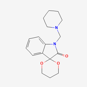 1'-(piperidin-1-ylmethyl)spiro[1,3-dioxane-2,3'-indol]-2'(1'H)-one