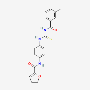 N-[4-({[(3-methylphenyl)carbonyl]carbamothioyl}amino)phenyl]furan-2-carboxamide