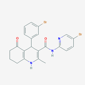 4-(3-bromophenyl)-N-(5-bromo-2-pyridinyl)-2-methyl-5-oxo-1,4,5,6,7,8-hexahydro-3-quinolinecarboxamide